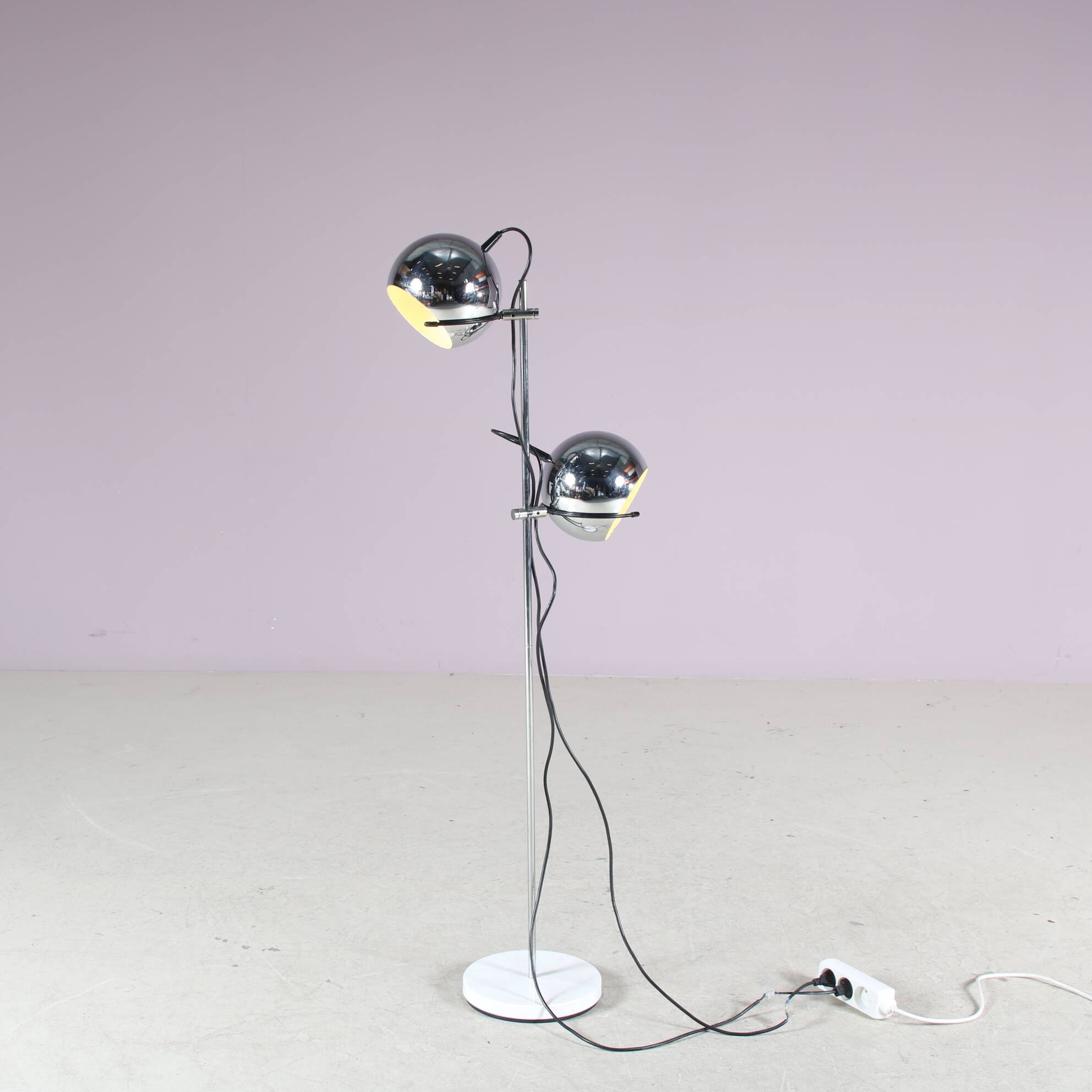 1970s Floor lamp with ball shades from the Netherlands