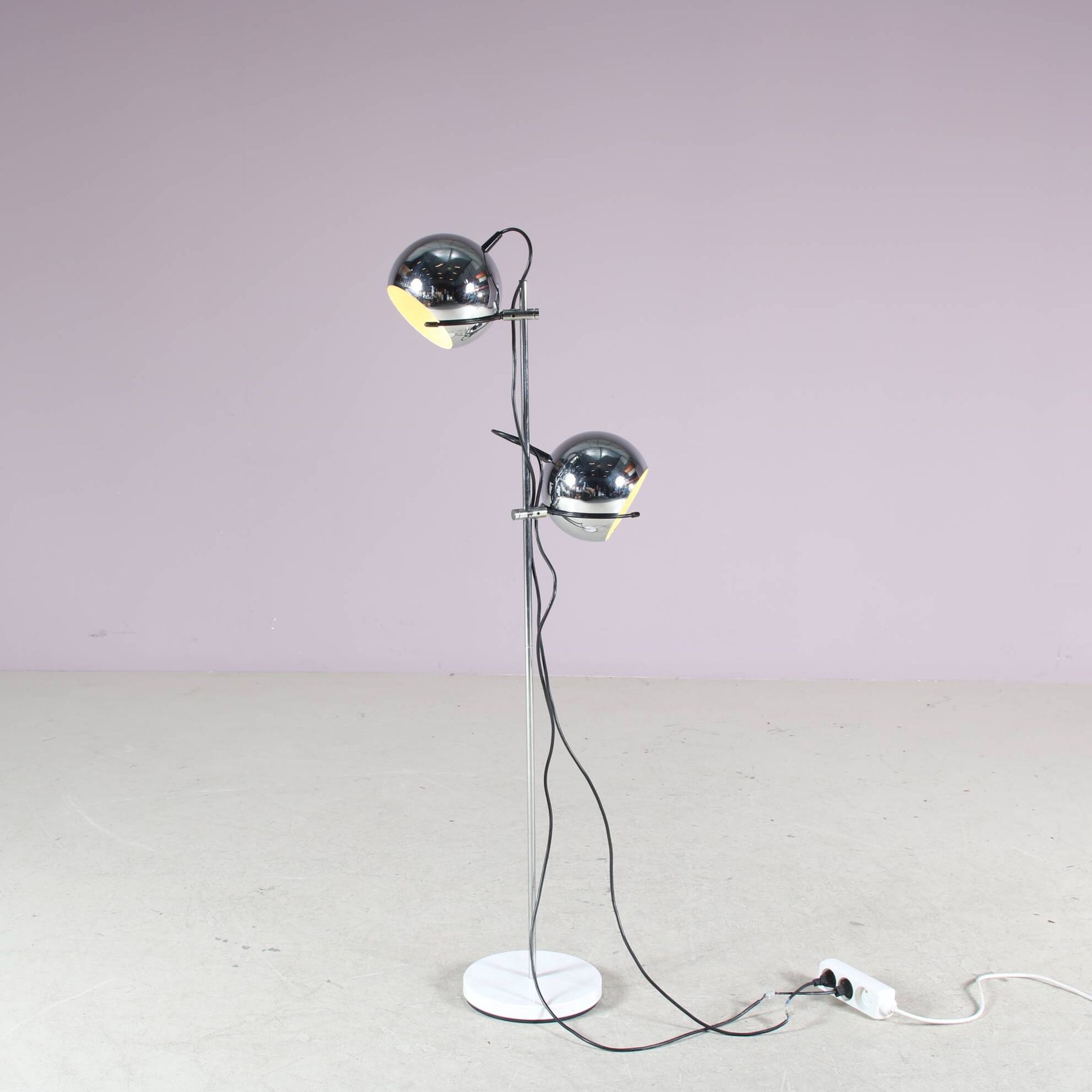 1970s Floor lamp with ball shades from the Netherlands