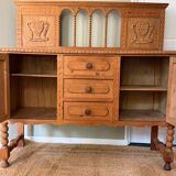 Carved wooden sideboard