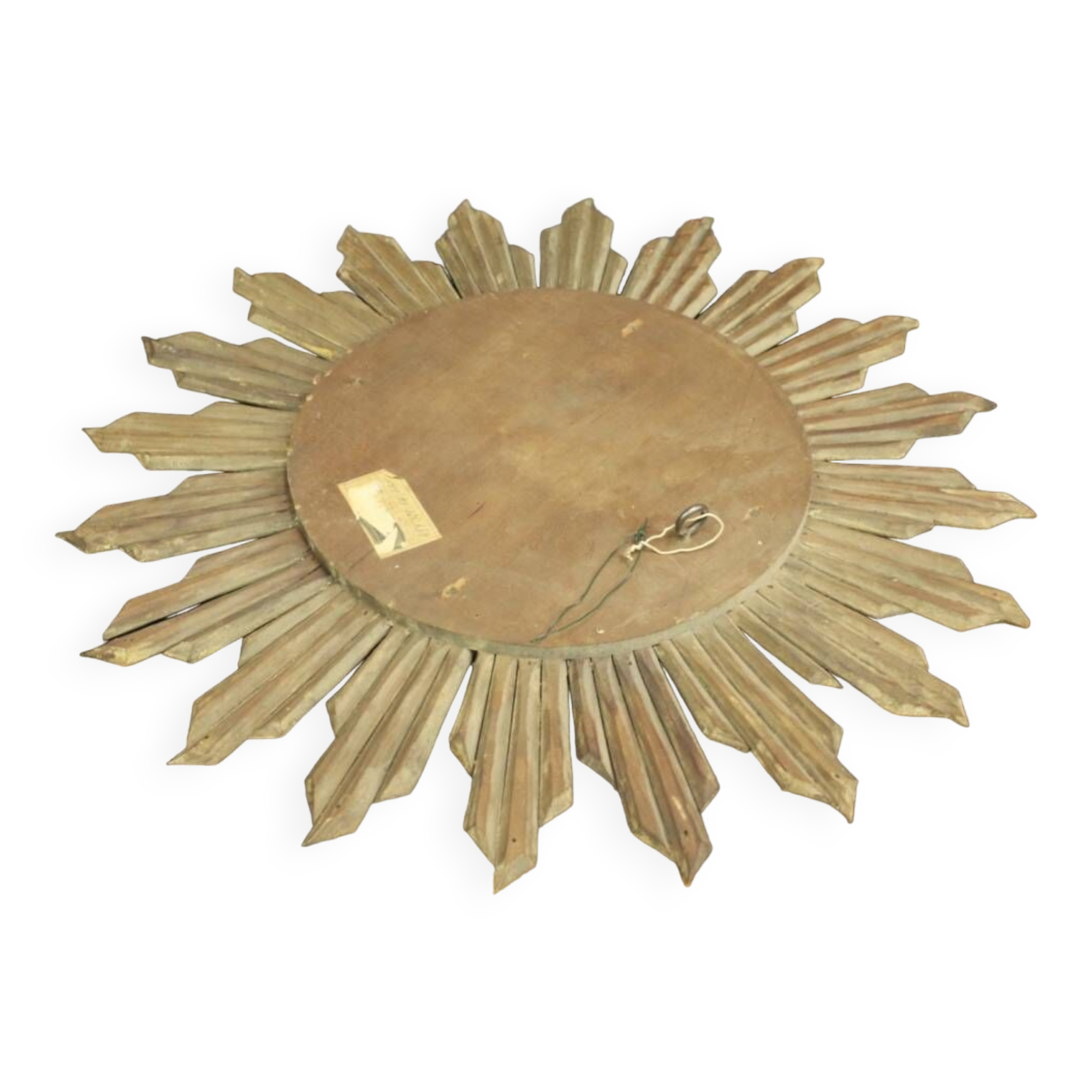 Sun mirror in gilded wood circa 1970
