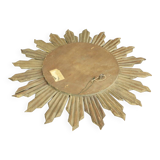 Sun mirror in gilded wood circa 1970