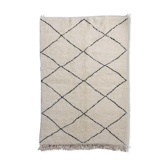 Classic diamond-pattern Berber rug 150x230