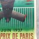 Original poster Loterie Grand Prix de Paris 1937 - Derouet Grilleres