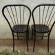Set of 2 metal bistro chairs