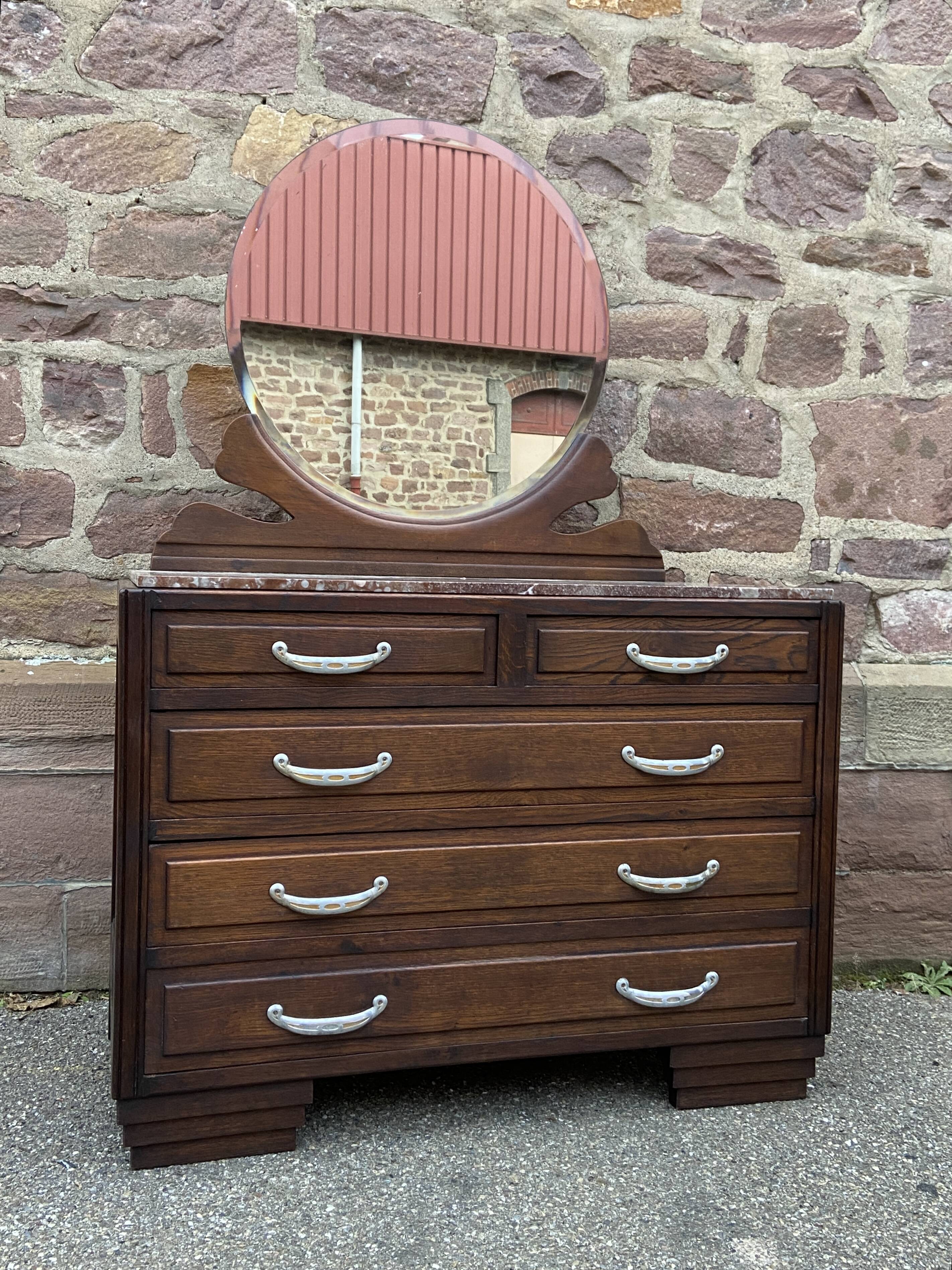 Mid-century vintage 1950s Parisian Art Deco Dressing Table