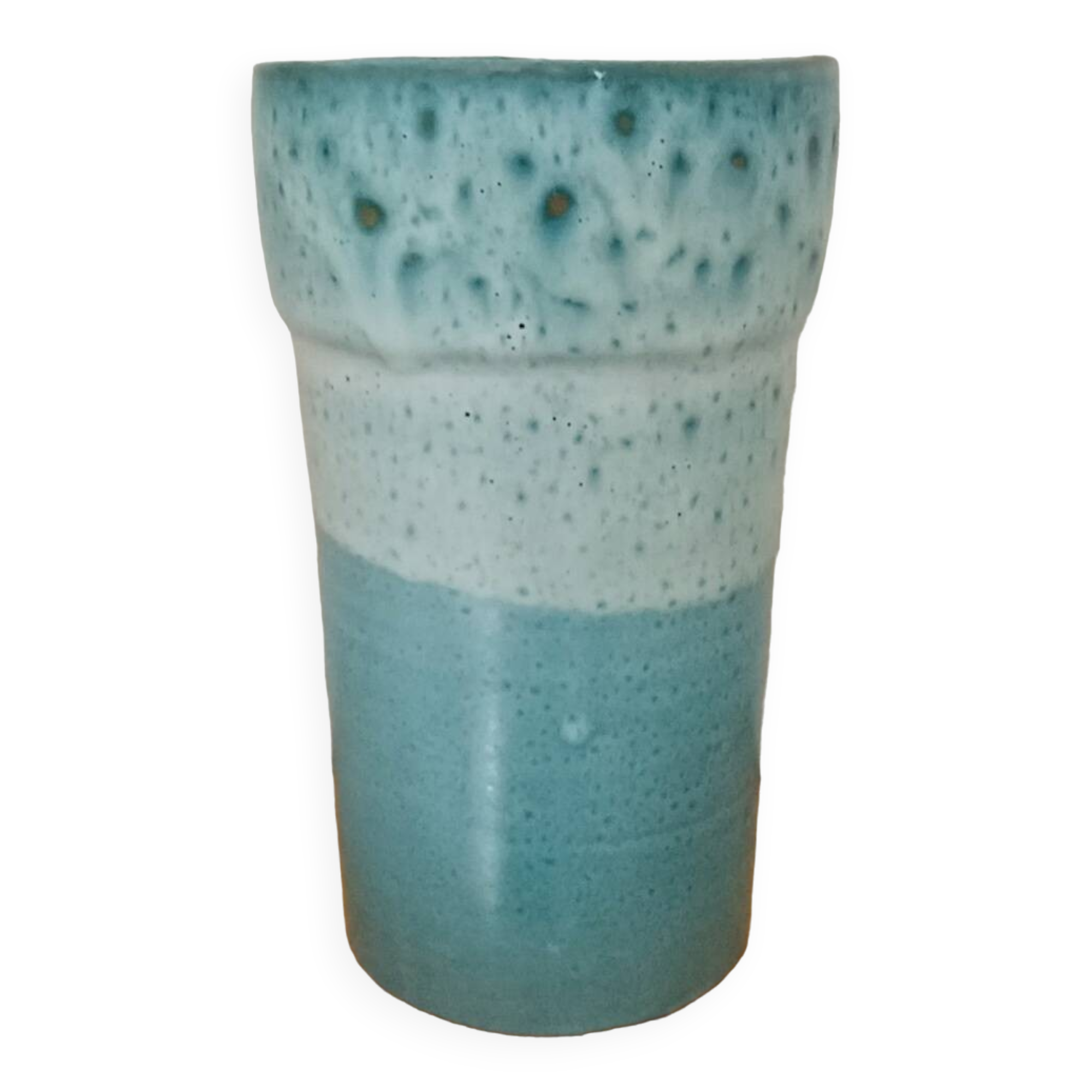 Blue ceramic vase. 60s