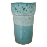 Vase bleu en céramique. Années 60