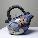 Terracotta teapot, US studio, 1950-1970 era, David Constantine White.