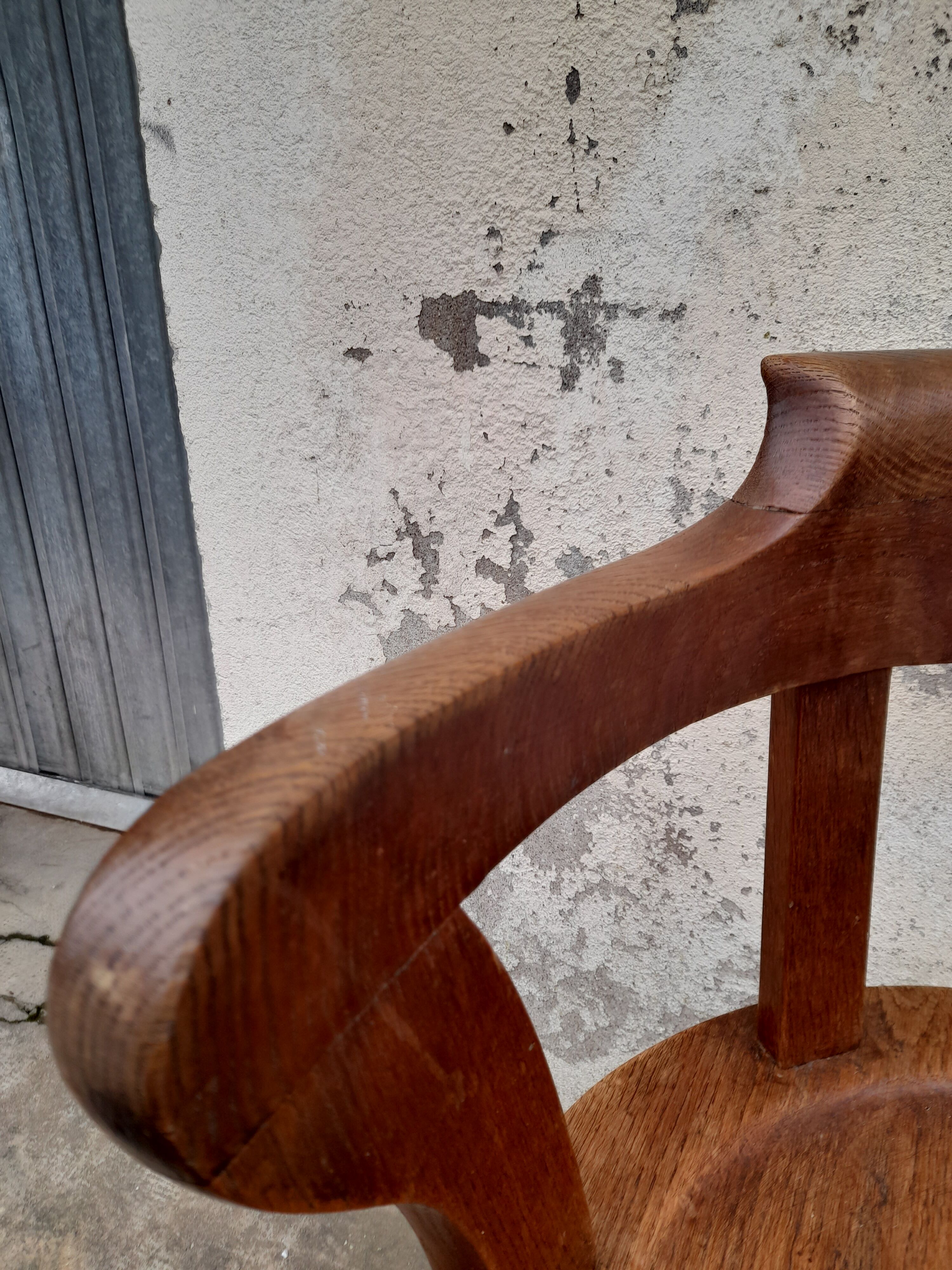 Louis Philippe oak desk chair 1900