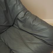 Italian leather sofa, two-seater, 1970s design
