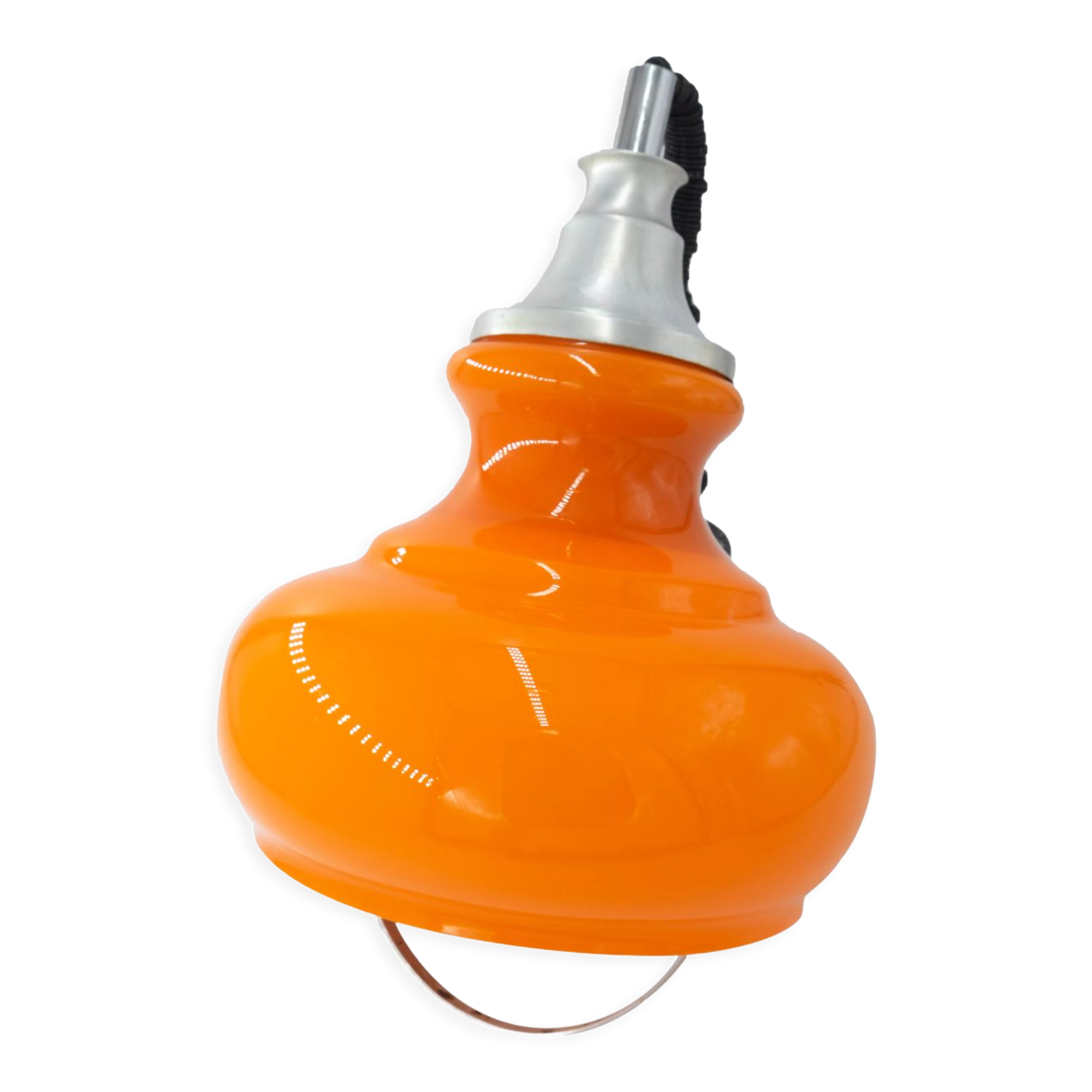 Space Age Opaline Glass Pendant Light