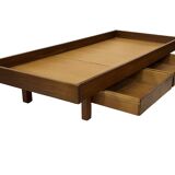 Vintage daybed with drawers 1960s in teak minimalist design