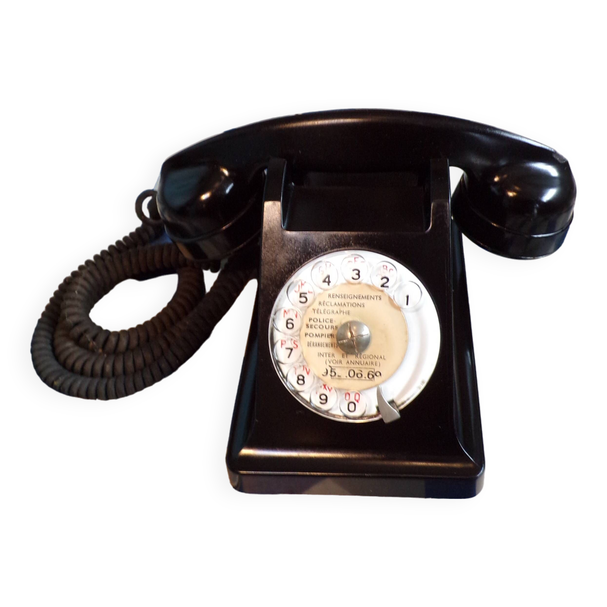Vintage bakelite rotary telephone