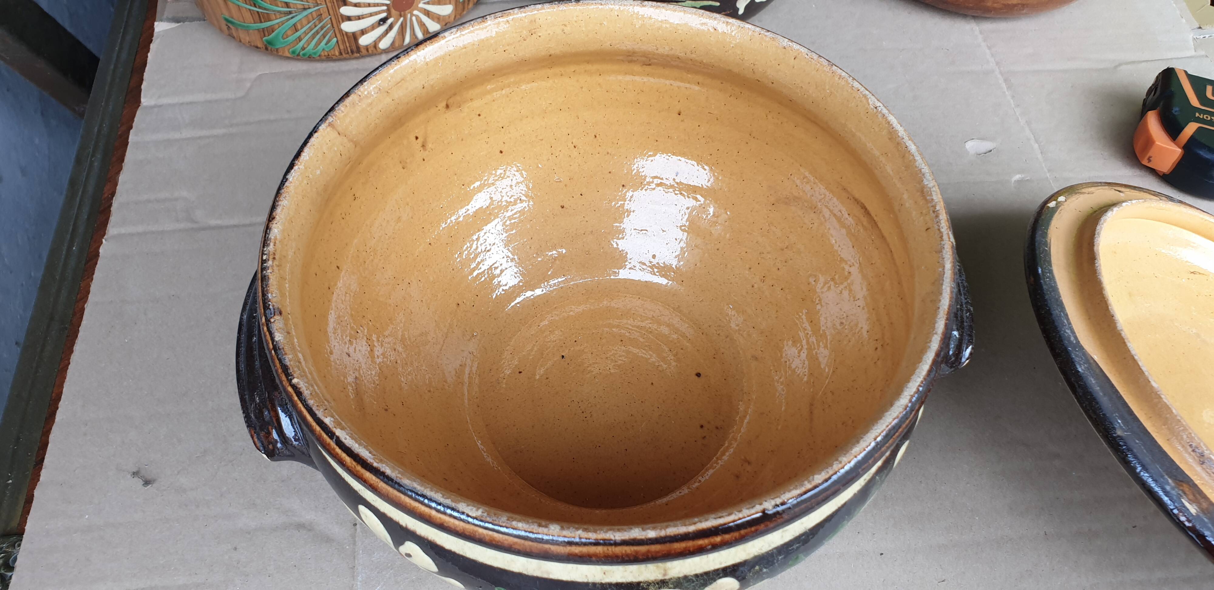 Glazed terracotta tureen