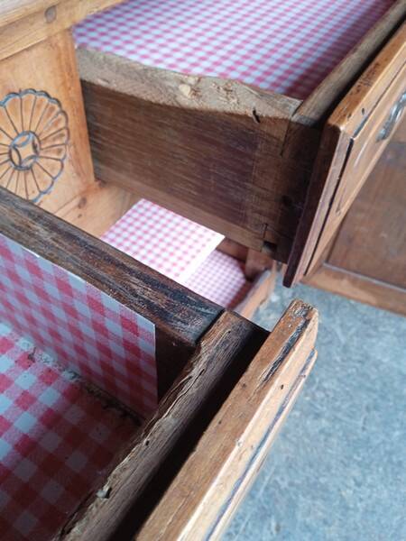 Regional buffet from the 18th century in blond cherry