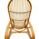 Curved bamboo and rattan armchair in Italian style by Roberti from the 1960s.