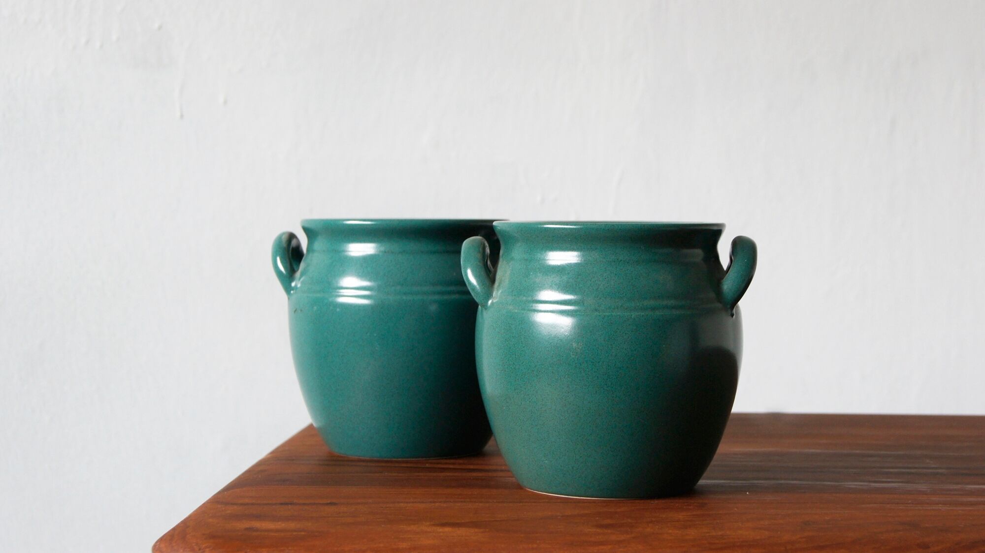 Paire de pots vintage par Höganäs Keramik