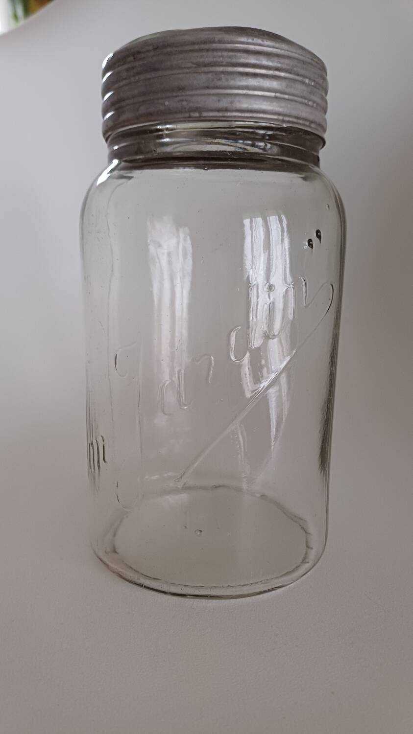 Bocal "mon jardin" en verre et aluminium