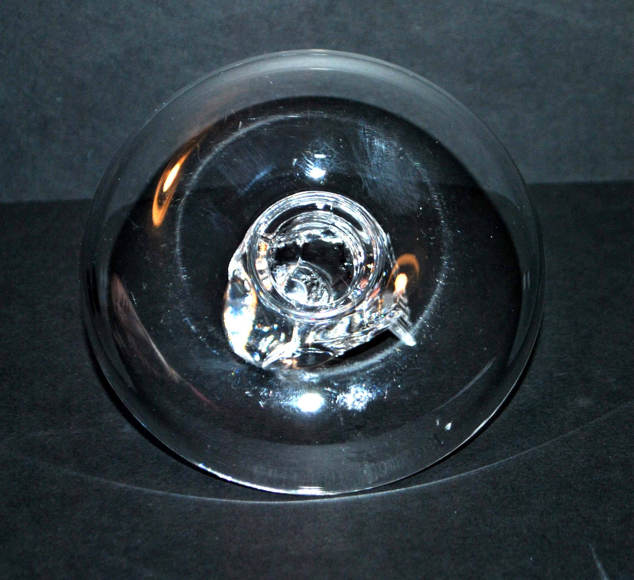 Lalique ring cup with birds in sparrow crystal unsigned