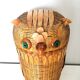Wicker basket shape owl design 70s