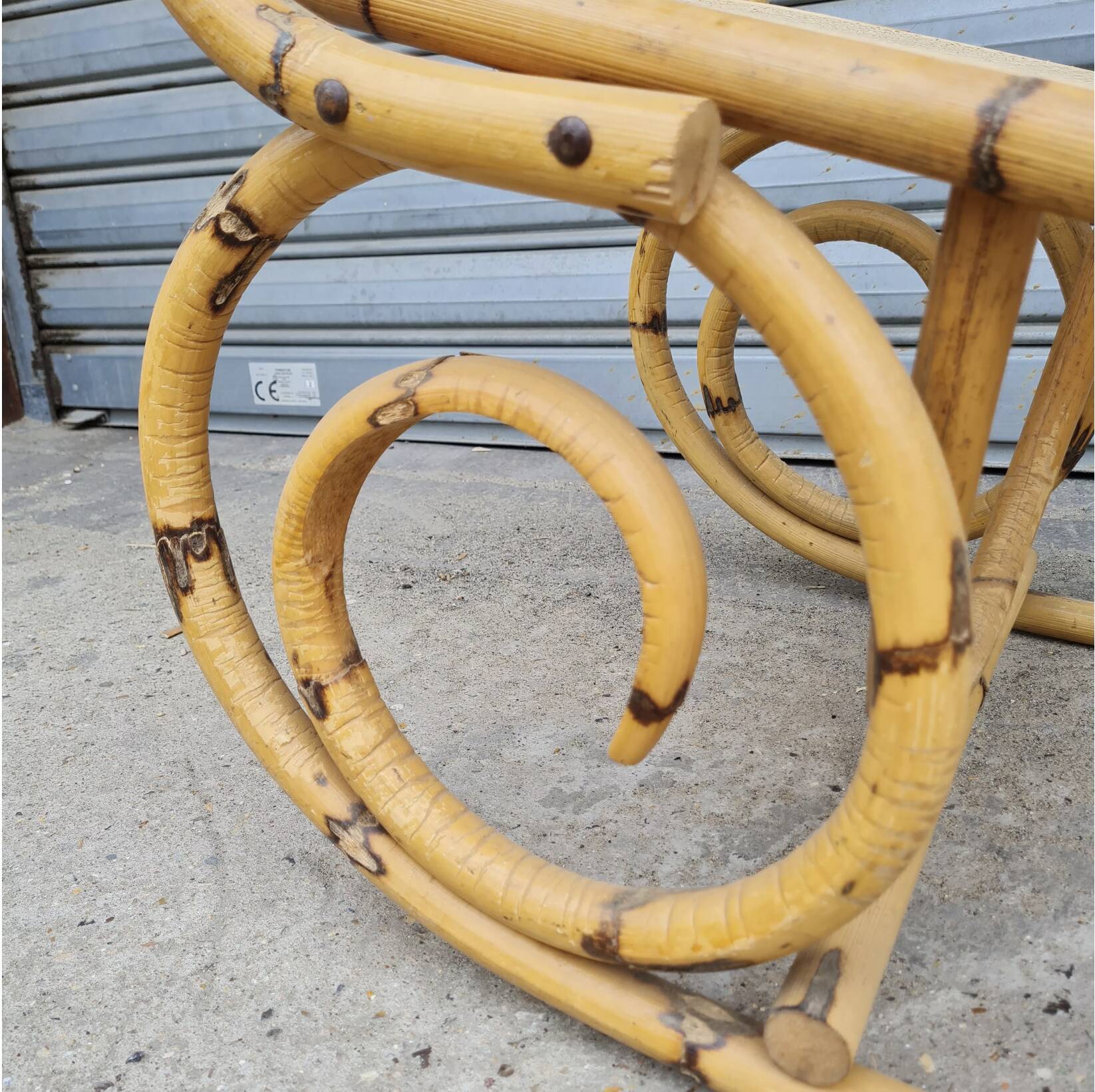 Rattan flesh rocking chair