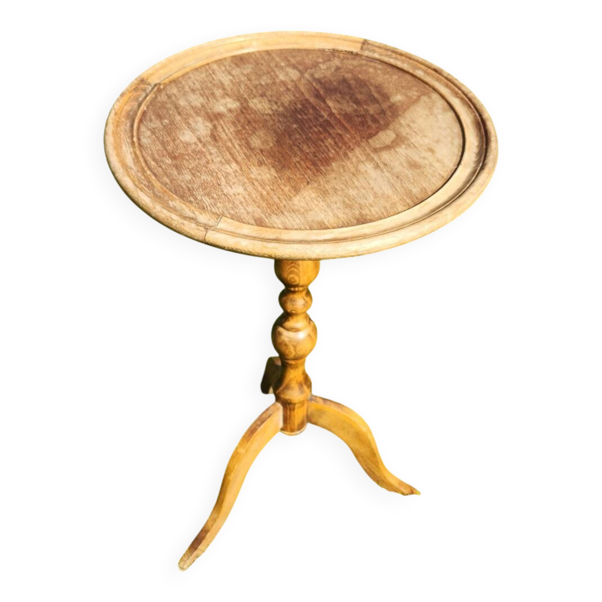 Wooden tripod side table/guéridon