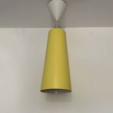 IKEA yellow metal cylindrical pendant light from the 2000s