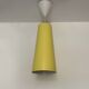 IKEA yellow metal cylindrical pendant light from the 2000s