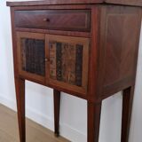 Directory style marquetry side table