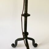 Brutalist wrought iron lamp base