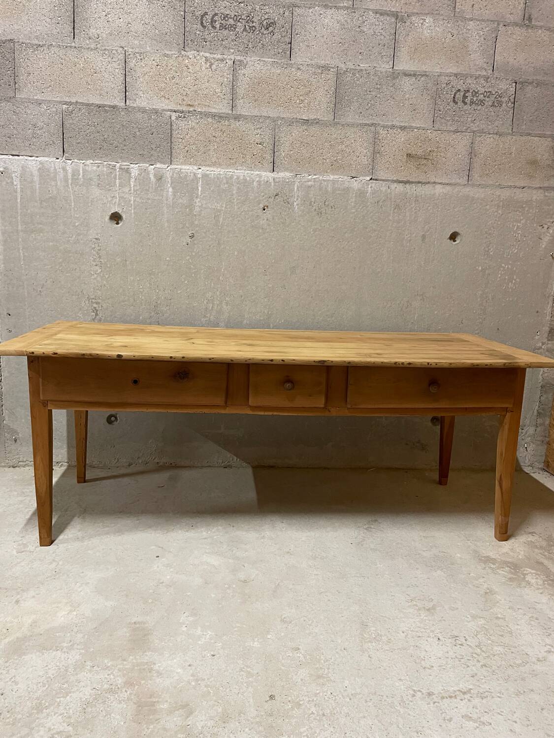 Large oak farmhouse table