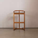 Set of 3 solid barstools in oak by Allmilmö