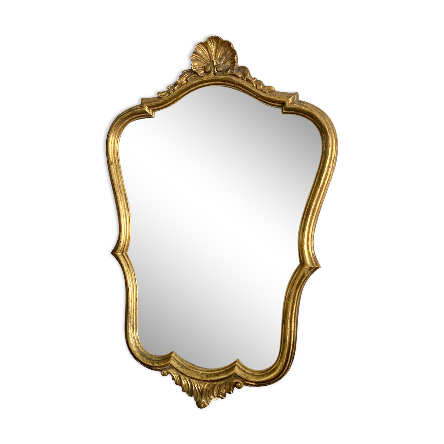 Old rocaille gilded mirror