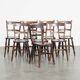 Set of 8 Antique English Oxford Dining / Kitchen Chairs
