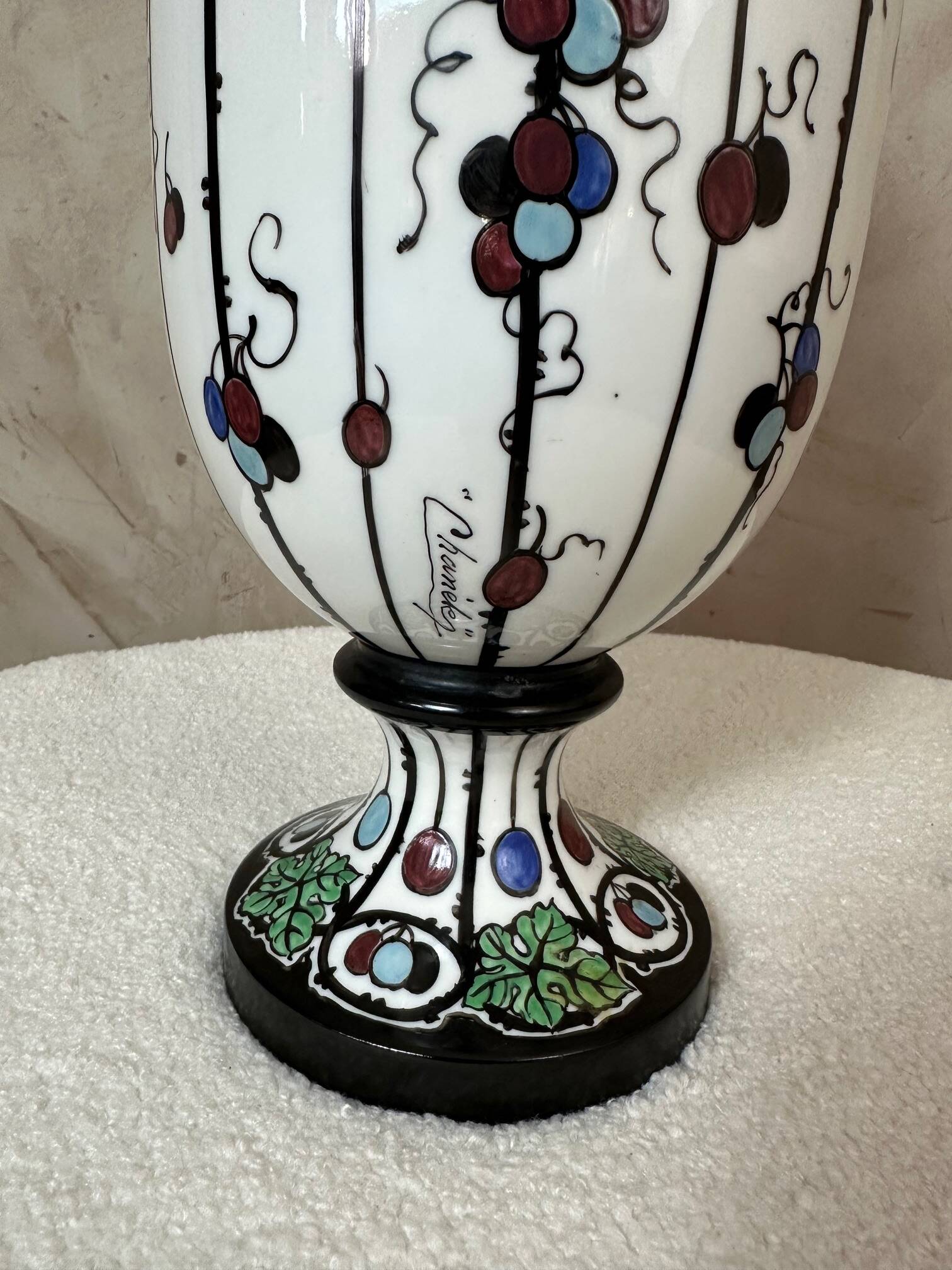 Art Deco vase signed