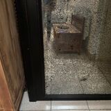 Old XXL mirror in carved wood