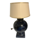 Lampe à poser vintage L. Drimmer bleu nuit & or (H 47 cm) - Signée pie