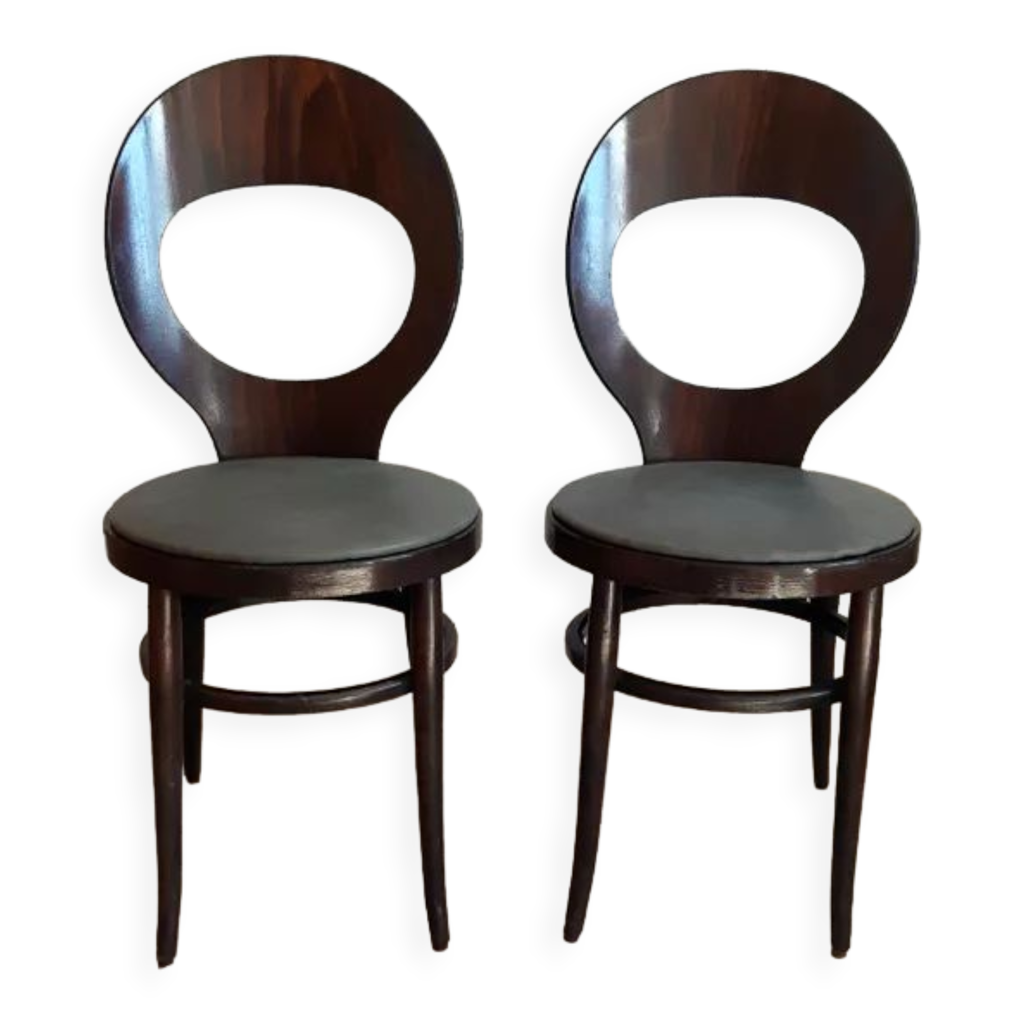 Pair of vintage Baumann chairs model "Mouette".