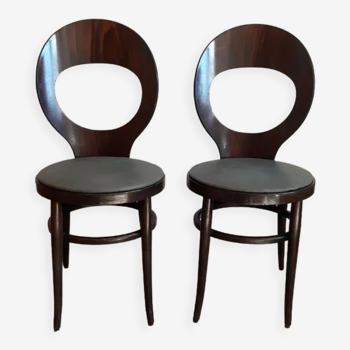 Pair of vintage Baumann chairs model "Mouette".
