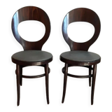 Pair of vintage Baumann chairs model "Mouette".