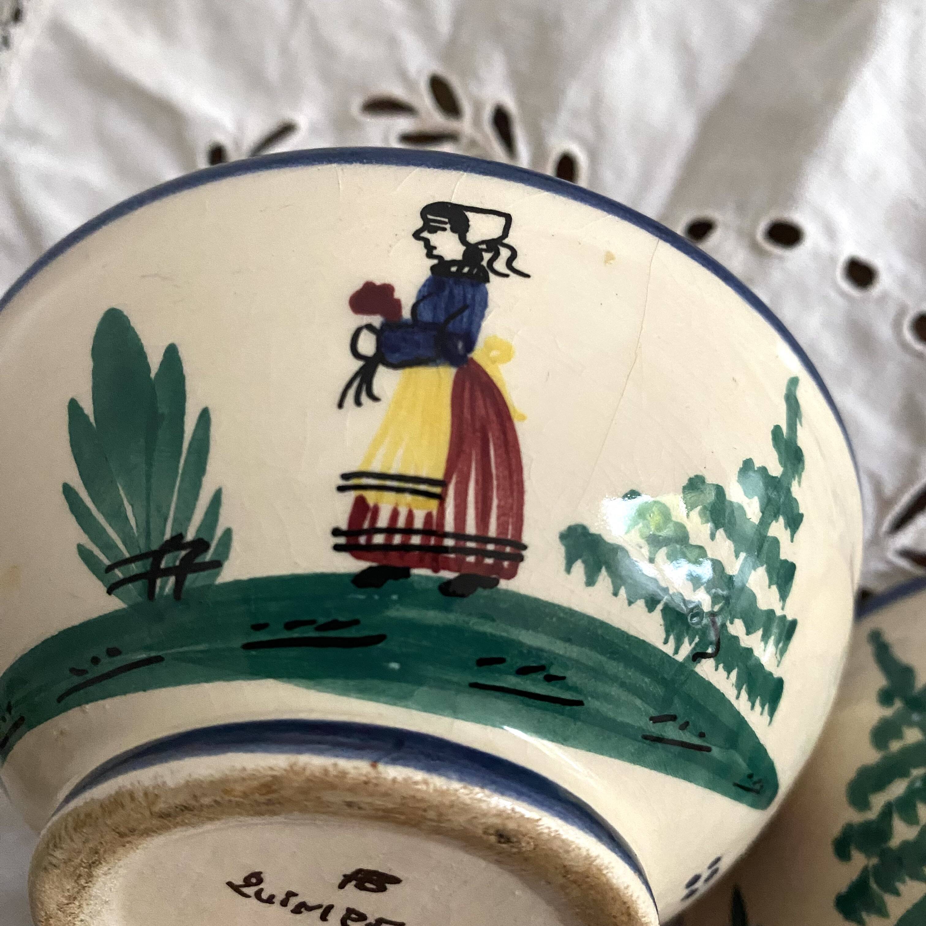 Quimper cider cups or bowls