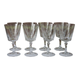 8 glasses with semi-crystal stems