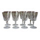 8 glasses with semi-crystal stems