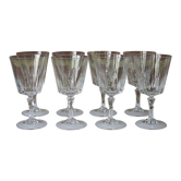 8 verres à pieds en semi-cristal