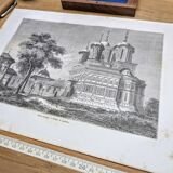 Curtea de Argeș, Romania. Printed illustration from 1866.