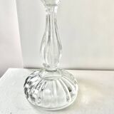 Thick molded glass candle holder
