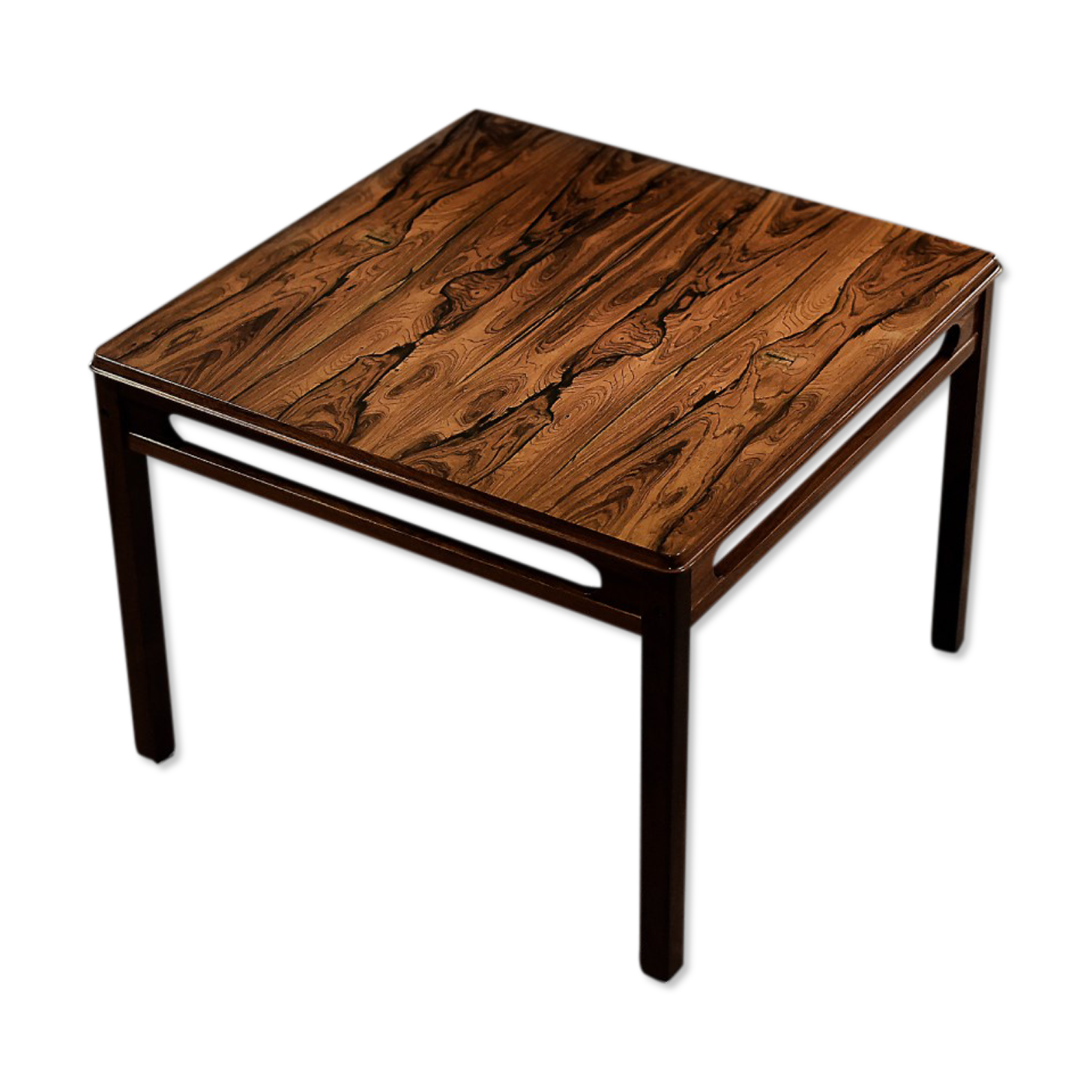 scandinavian Danish Modern Low Rosewood Coffee Table by Rasmus Solberg
