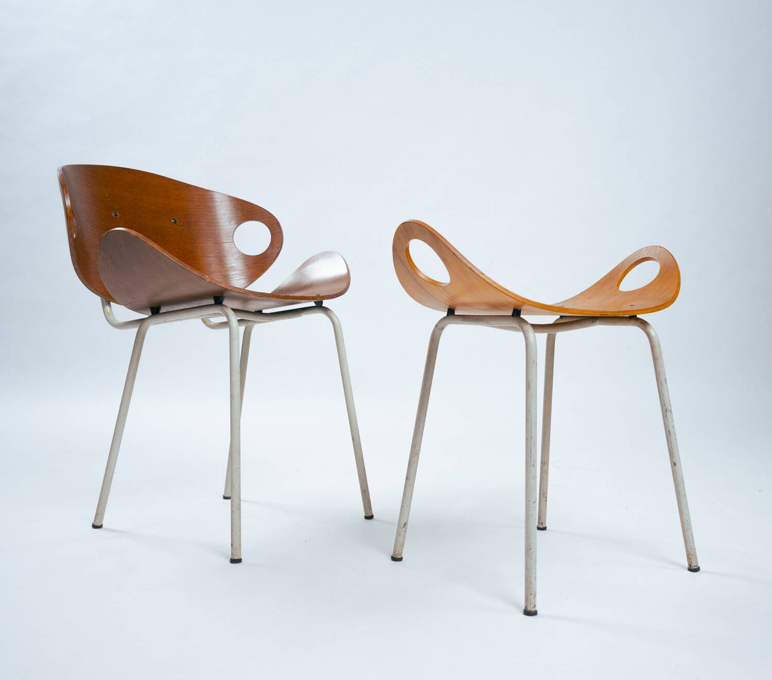 Olof Kettunen Chair and Stool for Merivaara, Finland 1950s