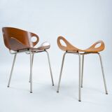 Olof Kettunen Chair and Stool for Merivaara, Finland 1950s