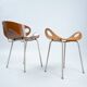 Olof Kettunen Chair and Stool for Merivaara, Finland 1950s